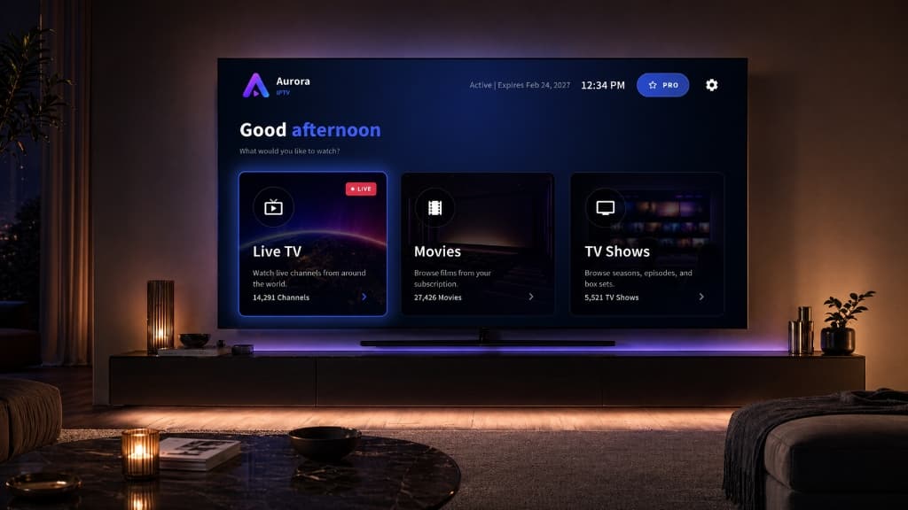 Aurora media player interface